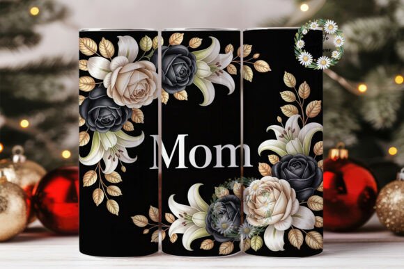 Elegant Mom Floral Graphics for Tumbler Wraps