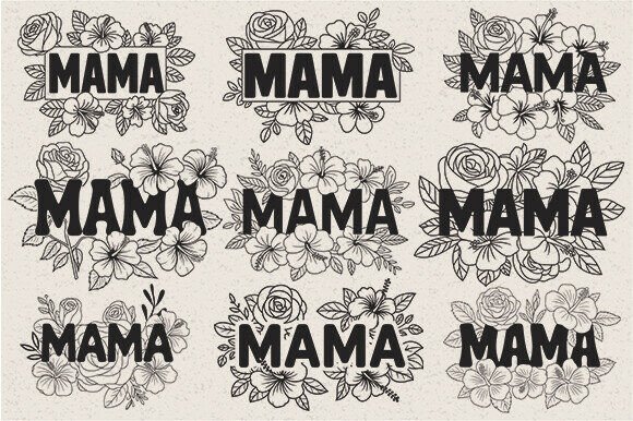 Floral Mama SVG: Graphics for Crafts