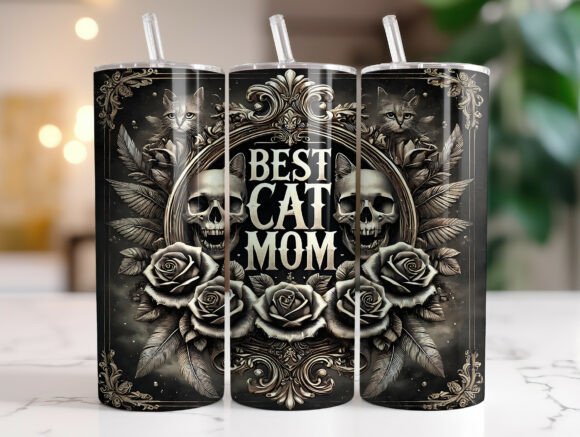 Gothic Best Cat Mom 20oz Tumbler Wrap: A Designer's Review
