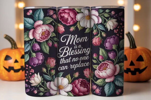 Mom Floral Blessing: Tumbler Wraps & Graphics