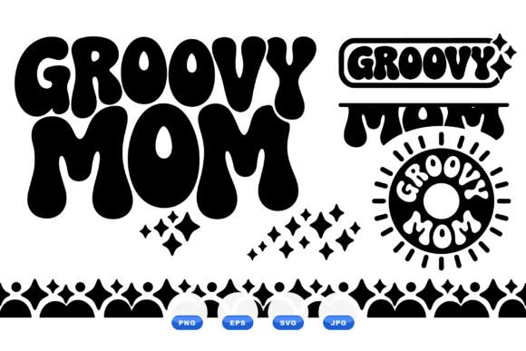 Retro Groovy Mom SVG Pack: Graphics for Crafts
