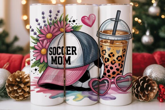 Soccer Mom Leopard Boba: Graphics for Tumbler Wraps