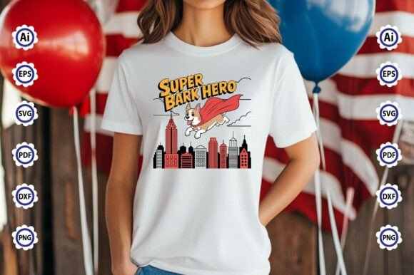 Super Bark Hero: Graphics for T-Shirt Designs