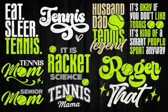 Tennis Bundle SVG: Graphics for Crafts