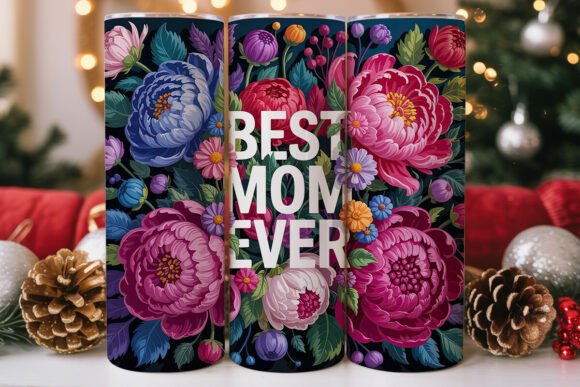 Vibrant Floral MOM Tumbler: Graphics & Wraps Review
