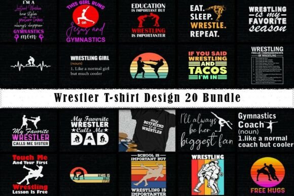 Wrestler T-Shirt Sublimation Bundle Review for Branding